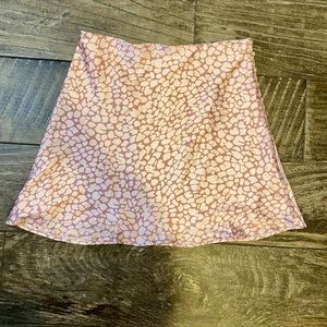 Silk Animal Print Skirt